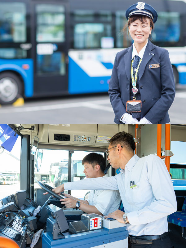 バスの運転手◆未経験大歓迎！／大型二種免許の取得支援あり／家賃月5千円の寮・社宅、各種手当あり！イメージ1