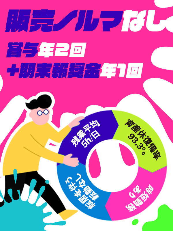 コンタクトレンズの販売スタッフ◆個人ノルマなし／平均勤続年数10.8年／産育休の復帰率93％イメージ1