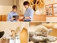 アニマルカフェの店舗運営スタッフ（店長候補）◆未経験歓迎／生態や飼育を学ぶ研修あり／残業ほぼなし！3