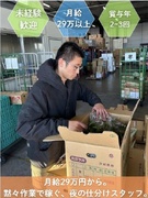 青果物の仕分けスタッフ（未経験歓迎）◆1週間リフレッシュ休暇×年2回／賞与年2～3回／月8～9日休み1