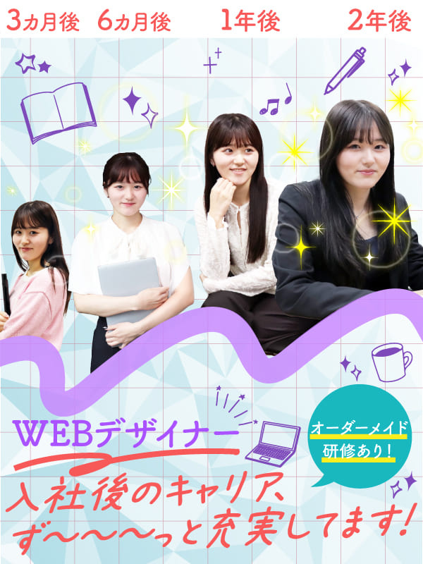 Webデザイナー◆未経験8割/基本定時退社/年休125日/フルリモ可/1年で年収200万円UPも!イメージ1