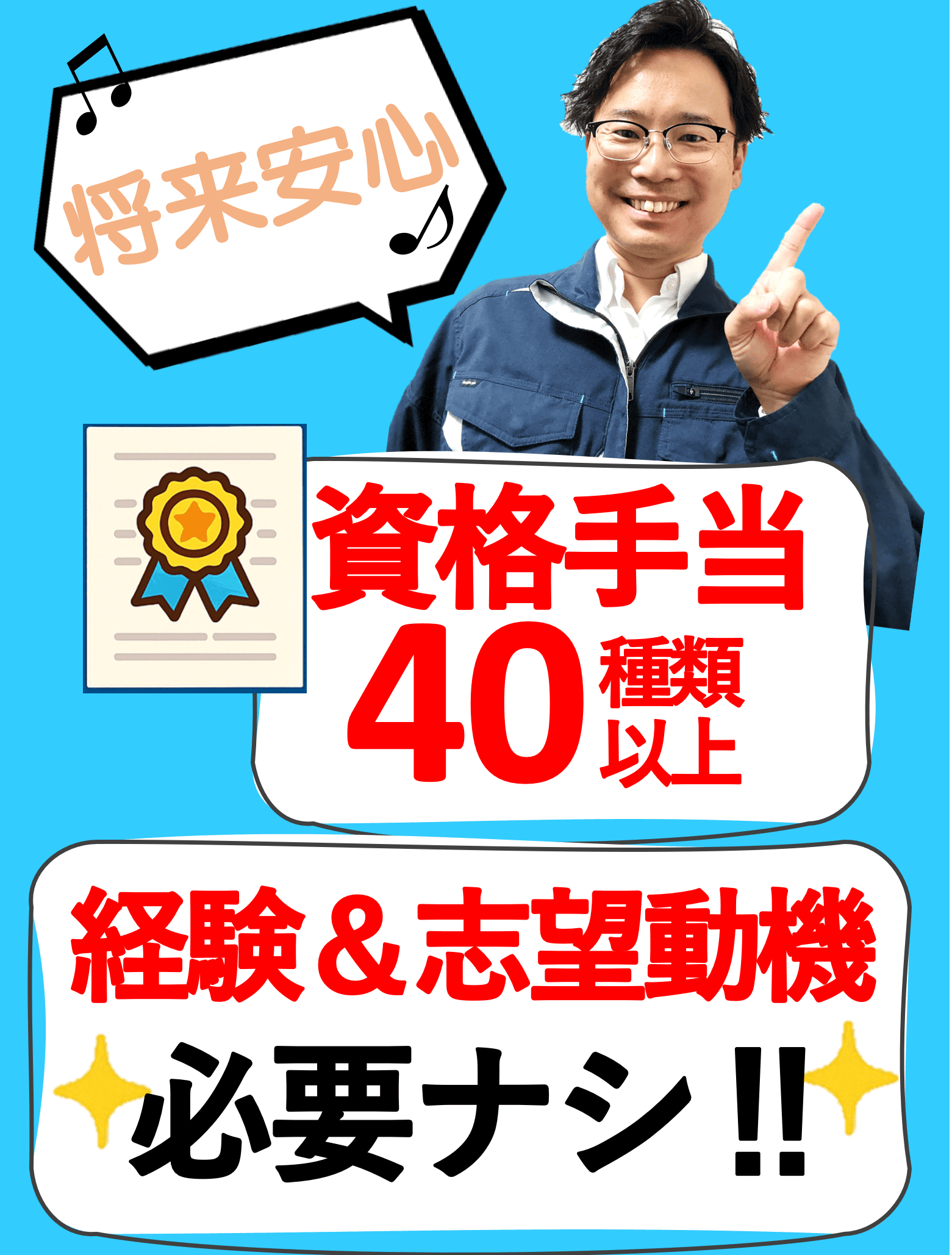 設備管理◆未経験から月収30万円以上を稼ぐ社員多数／資格手当46種類／手に職をつけたい方を全力支援！イメージ1