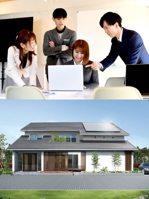 注文住宅の反響営業◆未経験歓迎／年間休日120日／年収1000万円以上も可能／月5万歩合保証手当支給イメージ1