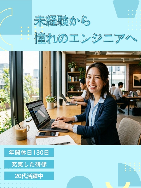 Webエンジニア◆100％未経験入社／フルリモート8割／残業ほぼゼロ／土日祝休／全国採用／副業OKイメージ1