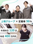 商業施設の内装施工管理（未経験歓迎）◆定着率96％／年間休日120日／資格取得支援豊富／上場グループ1